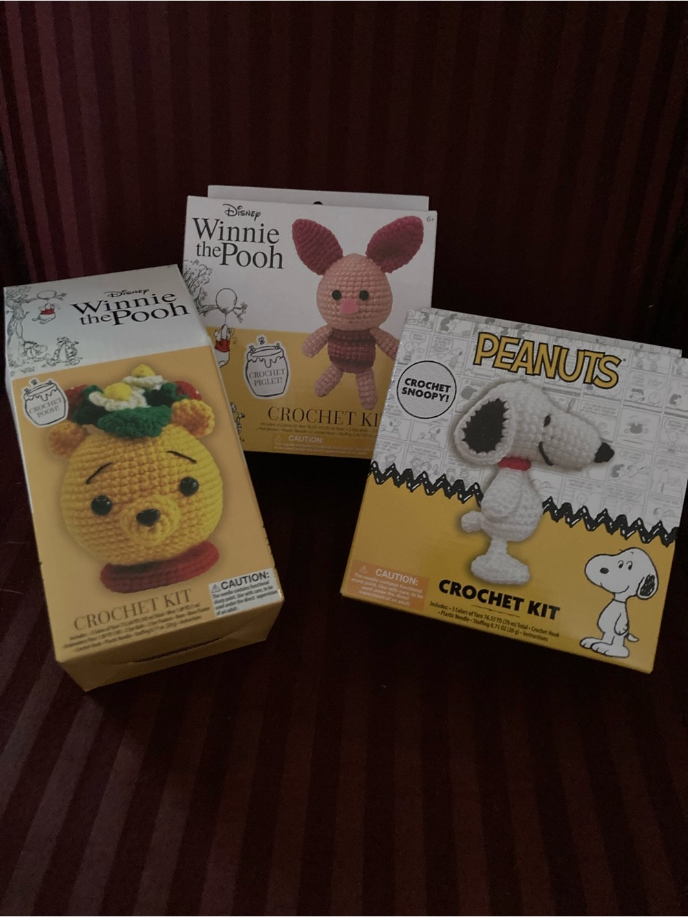 Disney Crochet Pooh Kit - Yellow, Red, Green, White